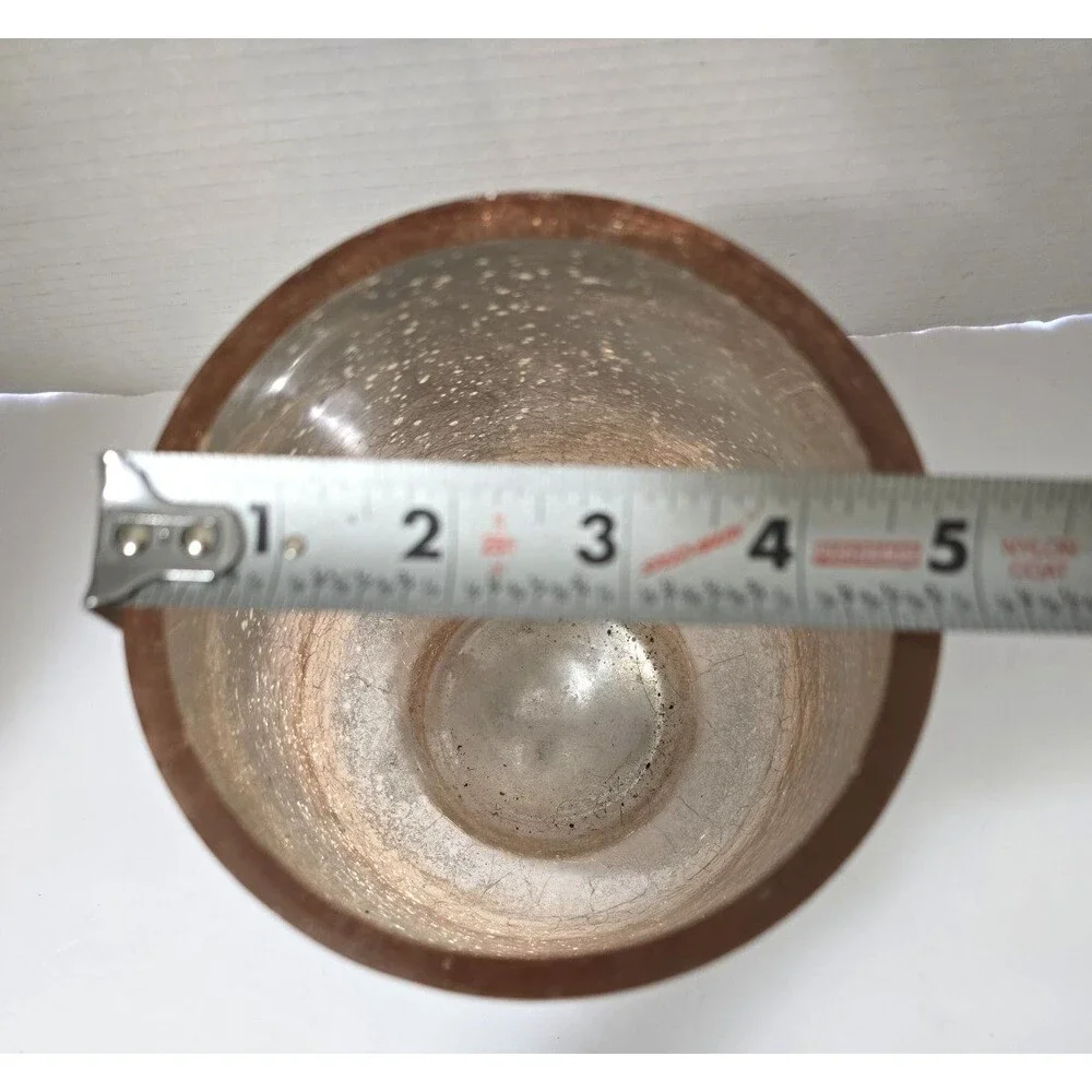 8" Gold Crackle Mercury Glass Candle Jar Holder Large Decorative Home Decor - Picture 6 of 6